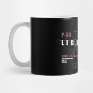 WW2 P-38 Lightning Mug